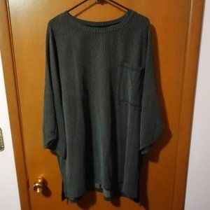 New XL Black and White Striped Oversized Top